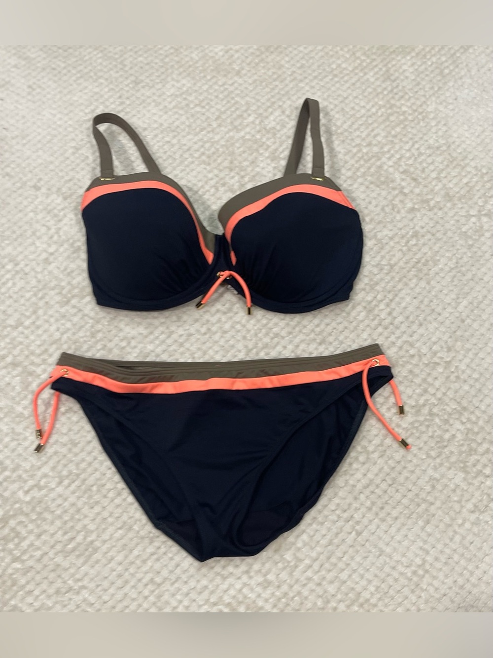 PrimaDonna Swim Ocean Drive Bikini Set / Luxury Colorblock Swimsuit Size 32I